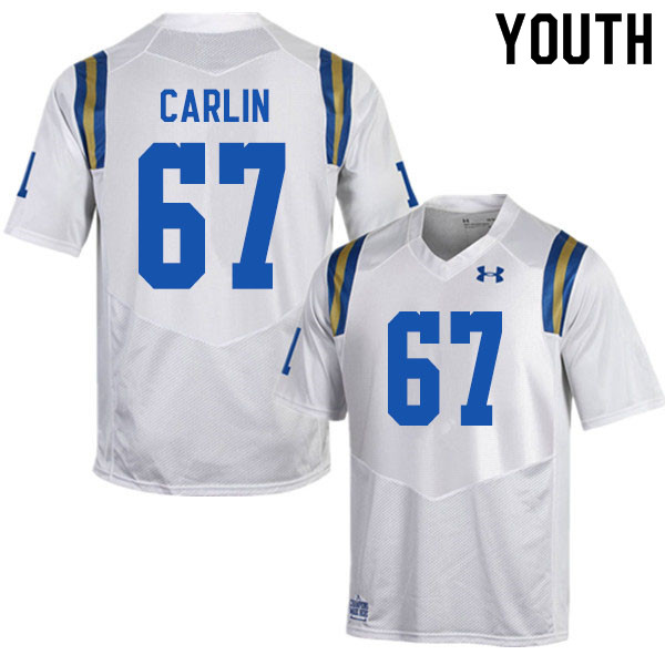 Youth #67 Josh Carlin UCLA Bruins College Football Jerseys Sale-White